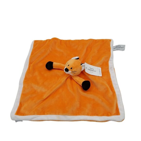 Teddykompaniet Diinglisar Collection 11 Inch Plush Animal Blanket Fox Orange - Picture 5 of 10